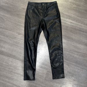Faux leather pants